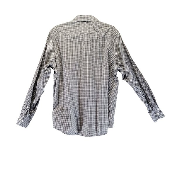 Murano Shirt Mens Size Large Black & White Checkered Button-Up Long Sleeve - Picture 8 of 9